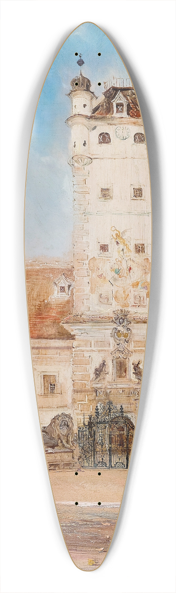 Anton Romako - Greillenstein Castle 39.3 inch art pintail longboard deck