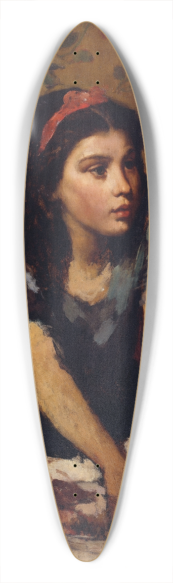 Anton Romako - Naschendes Mdchen 39.3 inch art pintail longboard deck
