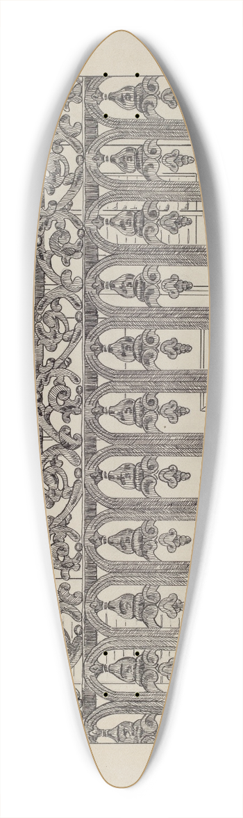 Arelia Arbo - Cast Iron Balcony Rail 39.3 inch art pintail longboard deck
