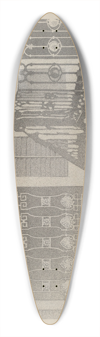 Arelia Arbo - Cast Iron Balcony Rail 39.3 inch art pintail longboard deck