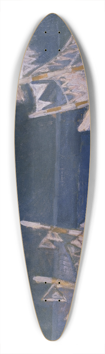Arie Van de Giessen - Blauwe marine 39.3 inch art pintail longboard deck