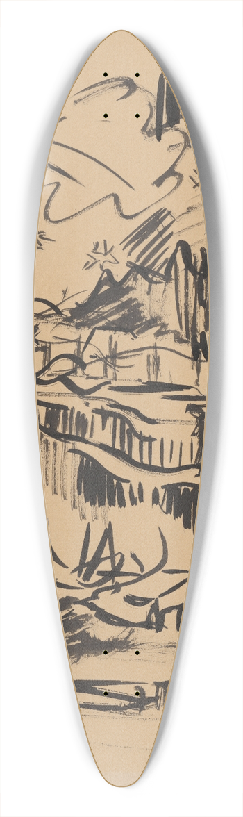 Arnold Peter Weisz-Kubnan - Resting Herdsman 39.3 inch art pintail longboard deck