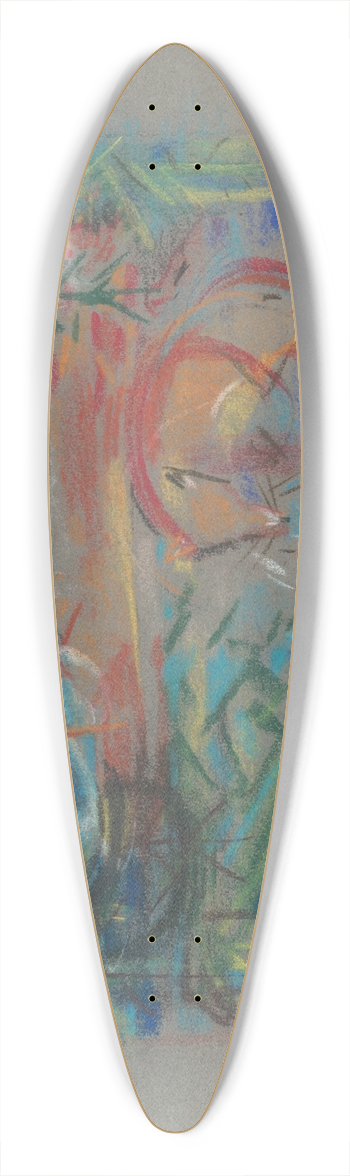 Arnold Peter Weisz-Kubnan - Shot Fox 39.3 inch art pintail longboard deck