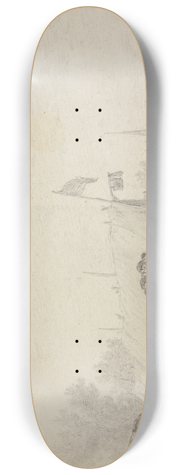 Jan van Goyen - Jahrmarkt im Dorf Valkenburg 8.25 inch art skate deck