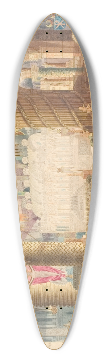 Aron Wallick - Kirkeinterir 39.3 inch art pintail longboard deck