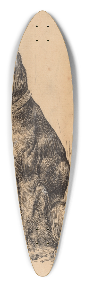 Arthur Bowen Davies - Aldrichs Dog 39.3 inch art pintail longboard deck
