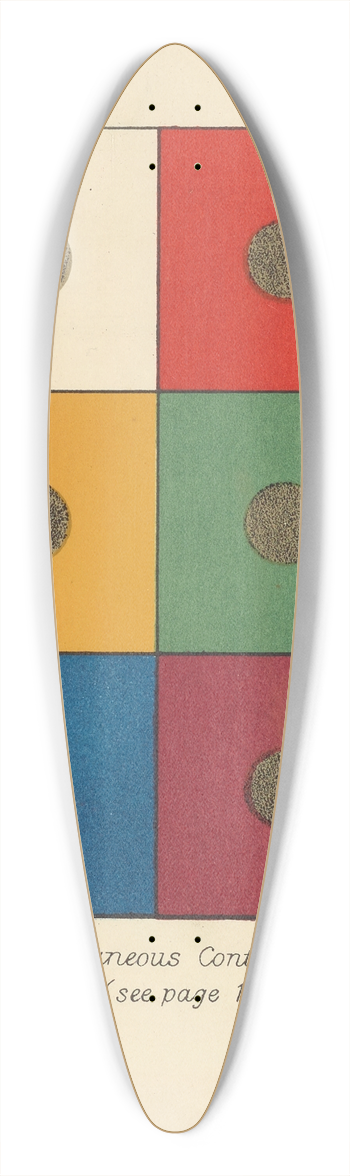 Arthur Herbert Church - Simultaneous Contrast 39.3 inch art pintail longboard deck