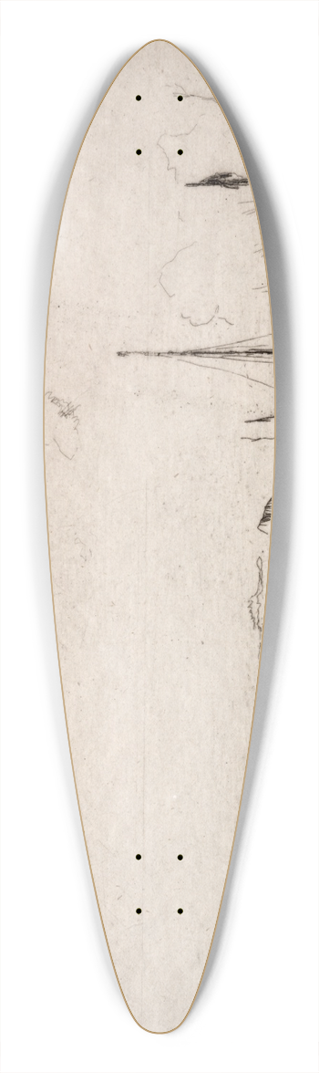 Arthur John Trevor Briscoe - Oyster Grounds 39.3 inch art pintail longboard deck
