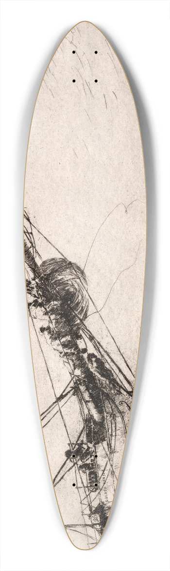 Arthur John Trevor Briscoe - The Bowsprit 39.3 inch art pintail longboard deck
