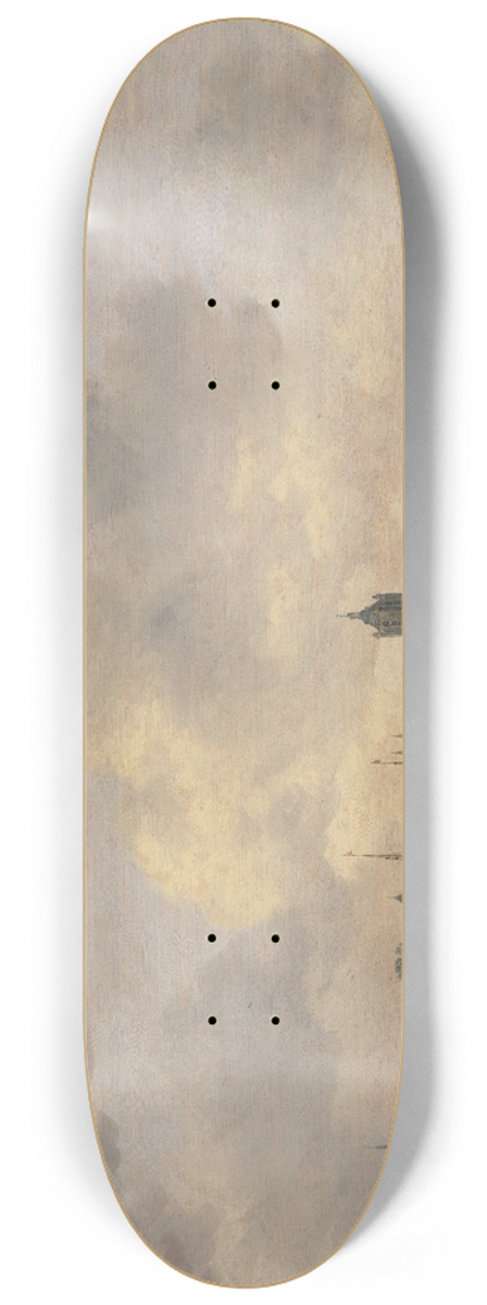 Jan van Goyen - View of the City of Arnhem 8.25 inch art skate deck