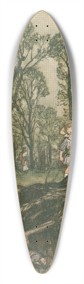 Arthur Rackham - Fairies are all more or less in hiding until dusk 39.3 inch art pintail longboard deck