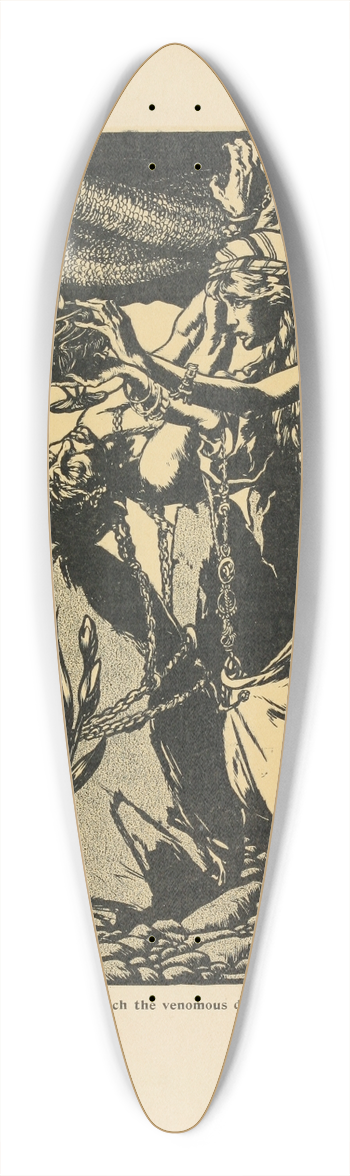 Arthur Rackham - Held a cup to catch the venomous drops 39.3 inch art pintail longboard deck