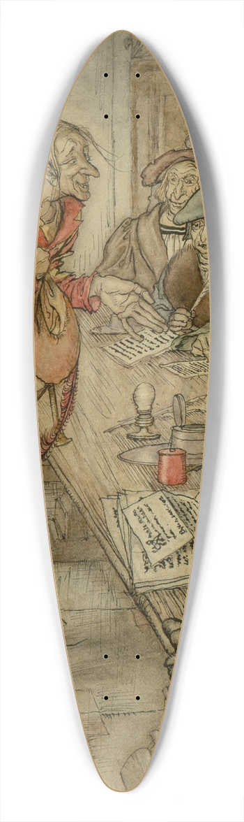 Arthur Rackham - In Did Come the Strangest Figure 39.3 inch art pintail longboard deck