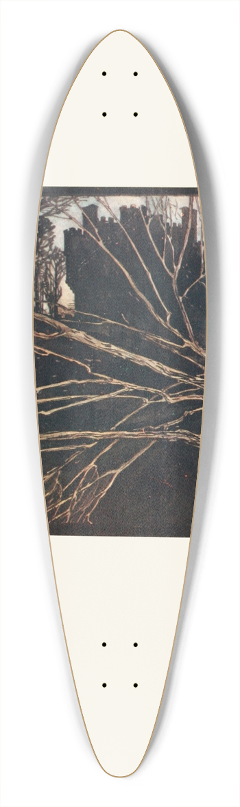 Arthur Rackham - Or a screech owl 39.3 inch art pintail longboard deck