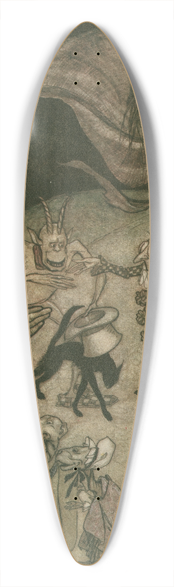 Arthur Rackham - Witches and warlocks, ghosts, goblins and ghouls 39.3 inch art pintail longboard deck