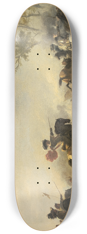Jan van Huchtenburg - Cavalry Attack 8.25 inch art skate deck
