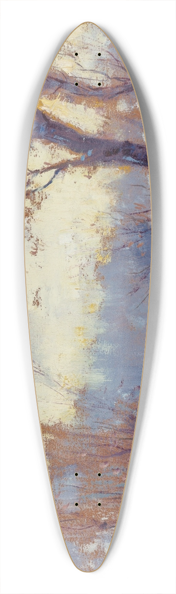 Arthur Vidal Diehl - Winter Landscape 39.3 inch art pintail longboard deck