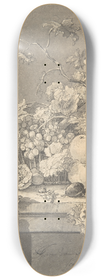 Jan van Huysum - A Basket of Fruit 8.25 inch art skate deck