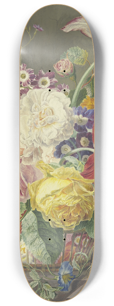 Jan van Huysum - Blumenstillleben Mit Vogeleiern 8.25 inch art skate deck