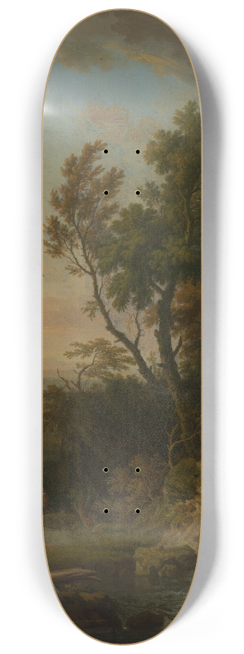 Jan van Huysum - Italienische Landschaft mit Wasserfall und rastenden Hirten 8.25 inch art skate deck