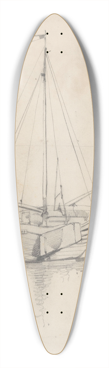 August Alleb - Zeilschip 39.3 inch art pintail longboard deck