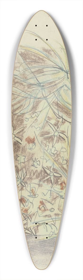 August Babberger - Study of plants 2 39.3 inch art pintail longboard deck