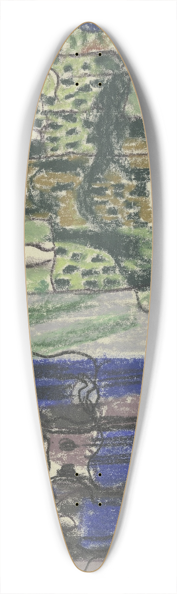 August Babberger - Two female groups 39.3 inch art pintail longboard deck