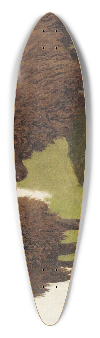 Auguste Bonheur - Study Of Black Rams 39.3 inch art pintail longboard deck