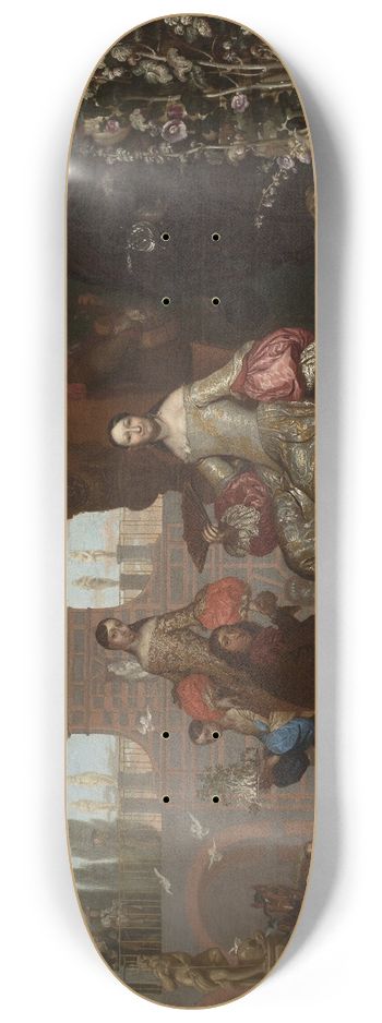 Jan van Kessel the Younger - Family portrait 8.25 inch art skate deck