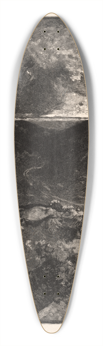 Auguste Louis Lepre - La valle de Franchard 39.3 inch art pintail longboard deck