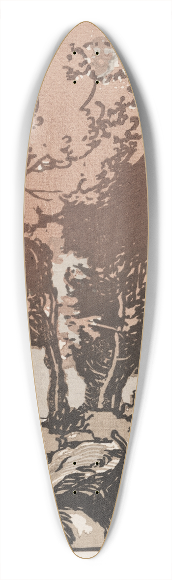 Auguste Louis Lepre - The Resting Place 39.3 inch art pintail longboard deck