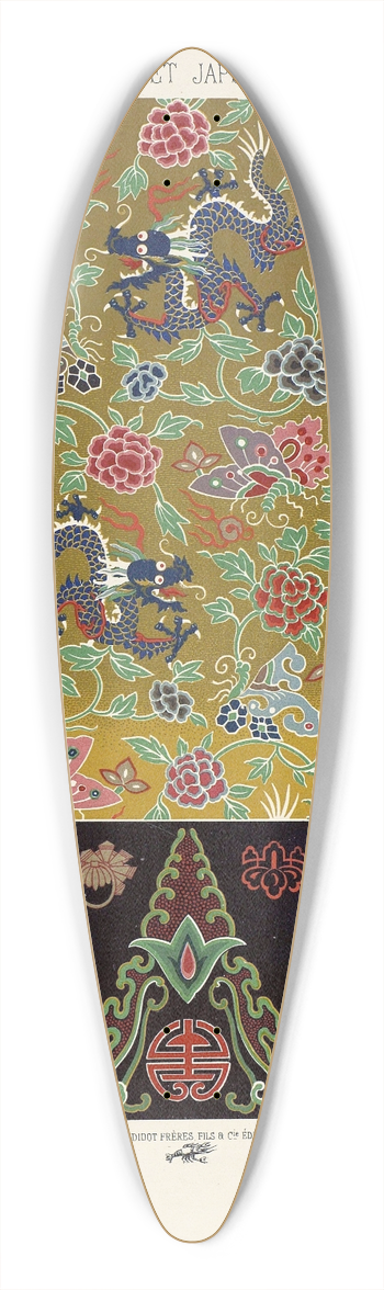 Auguste Racinet - Chinois et Japonais 2 39.3 inch art pintail longboard deck