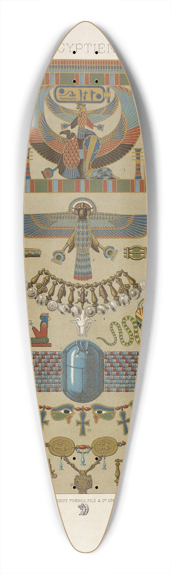 Auguste Racinet - gyptien 2 39.3 inch art pintail longboard deck