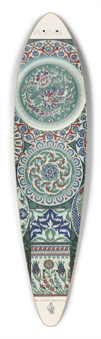 Auguste Racinet - Persan 3 39.3 inch art pintail longboard deck