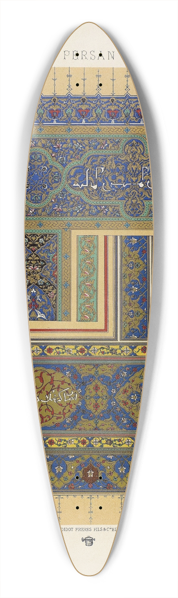 Auguste Racinet - Persan 5 39.3 inch art pintail longboard deck