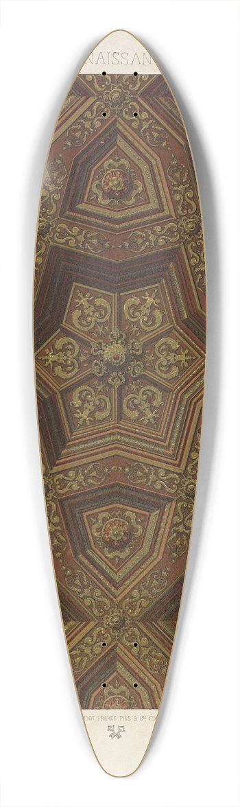 Auguste Racinet - Renaissance 13 39.3 inch art pintail longboard deck