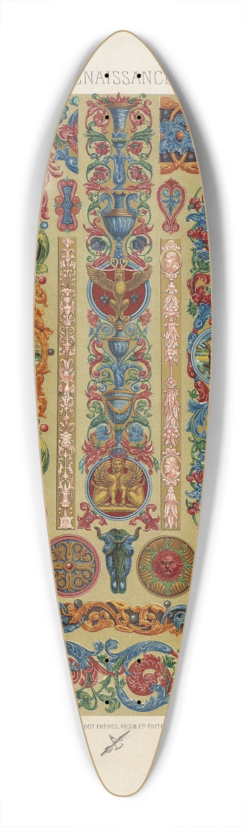 Auguste Racinet - Renaissance 2 39.3 inch art pintail longboard deck