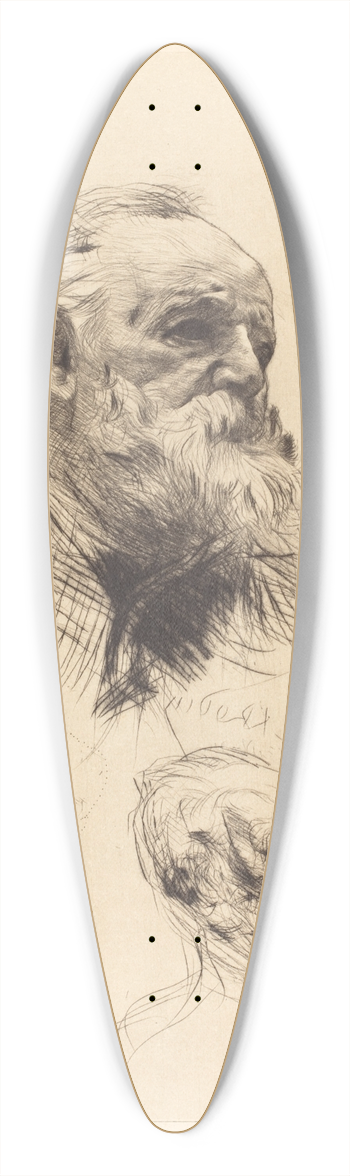 Auguste Rodin - Victor Hugo, De Trois Quarts 2 39.3 inch art pintail longboard deck