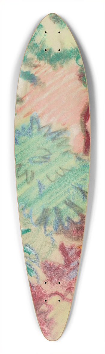 August Macke - Blumentpfe 39.3 inch art pintail longboard deck