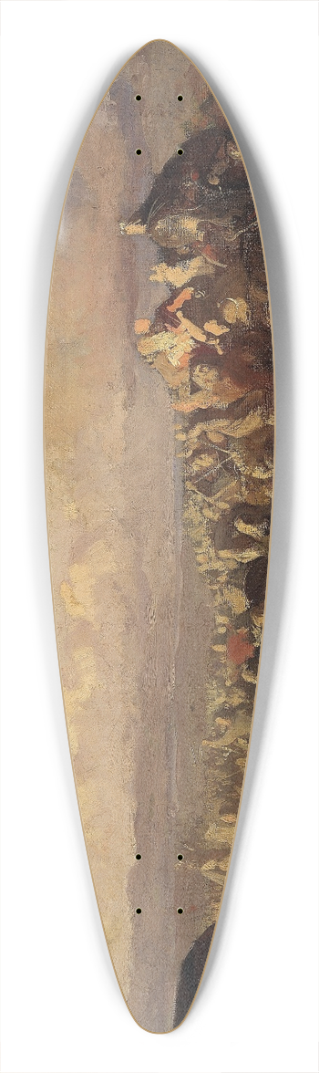 August Malmstrm - The Battle of Brvalla. Study 39.3 inch art pintail longboard deck