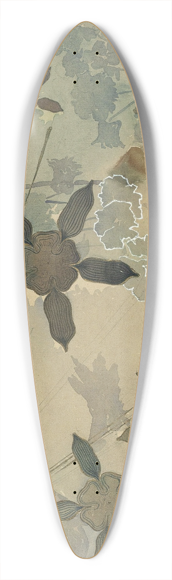 Augusto Giacometti - Stylised Plants (Study) 39.3 inch art pintail longboard deck