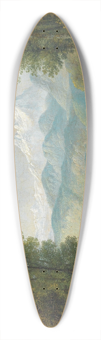 August Piepenhagen - Wanderer vor weiter Landschaft 39.3 inch art pintail longboard deck