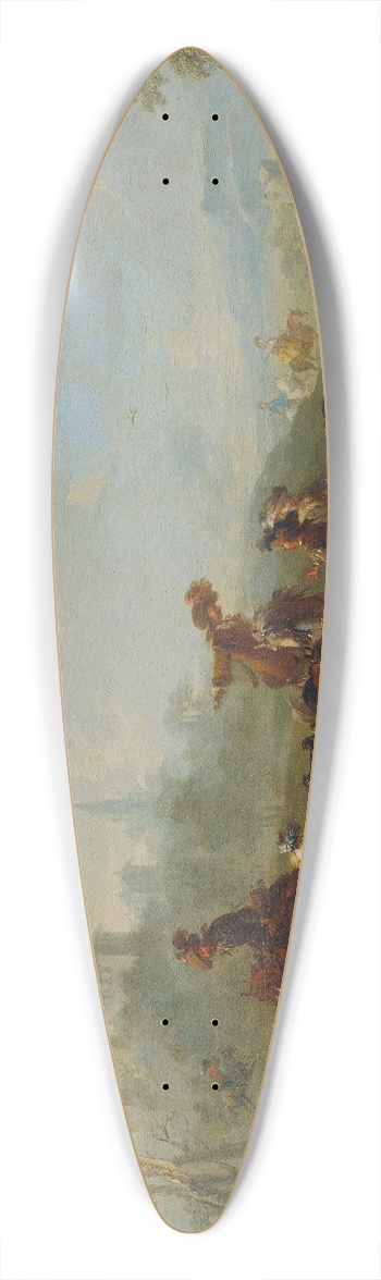 August Querfurt - Aufbruch zur Beizjagd 39.3 inch art pintail longboard deck