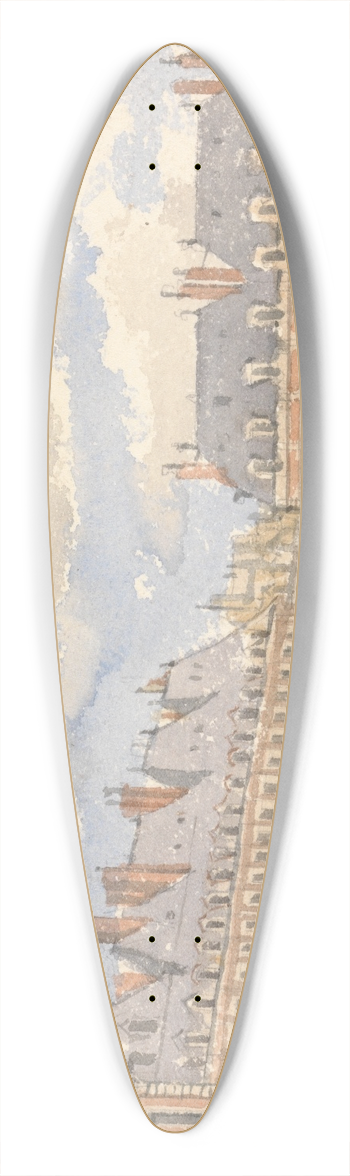 Augustus Pugin - Place Royale, Paris 39.3 inch art pintail longboard deck
