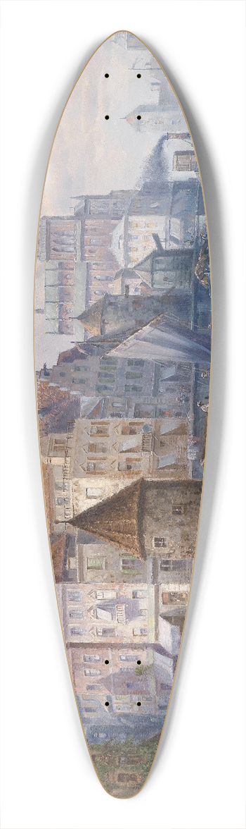 August Von Siegen - Hafenansicht (Capriccio) 39.3 inch art pintail longboard deck