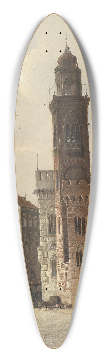 August Von Siegen - Stadtansicht 39.3 inch art pintail longboard deck
