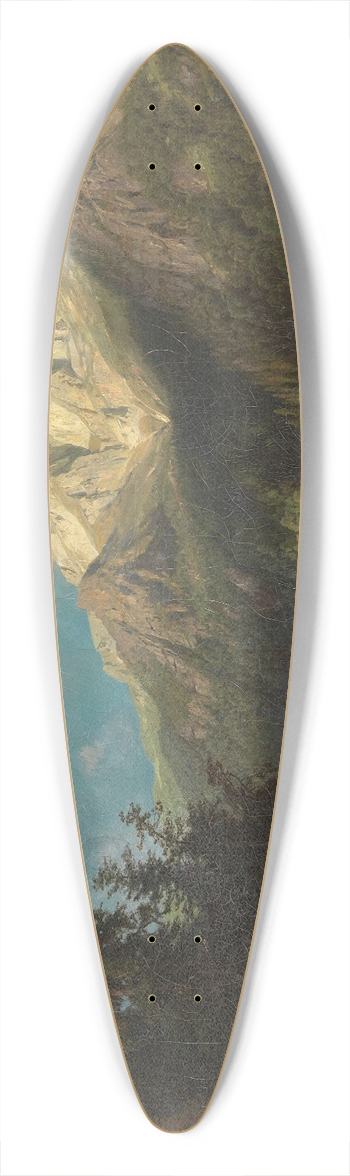 August Wilhelm Leu - Gebirgslandschaft 39.3 inch art pintail longboard deck