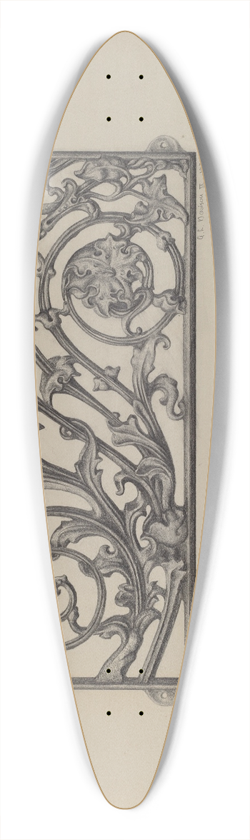 Austin L. Davison - Cast Iron Window Grille 39.3 inch art pintail longboard deck