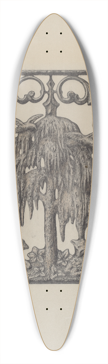 Austin L. Davison - Cemetary Gate 39.3 inch art pintail longboard deck