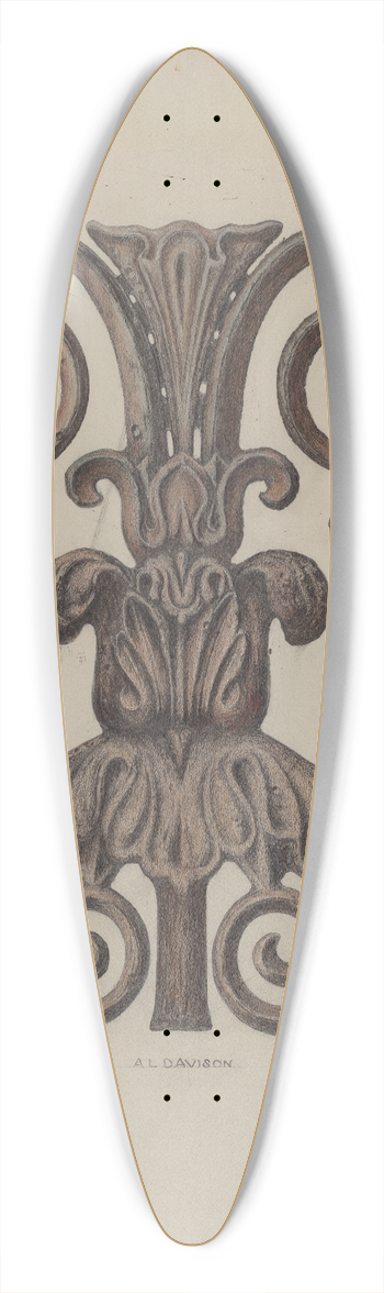 Austin L. Davison - Section of Cast Iron Balcony 39.3 inch art pintail longboard deck